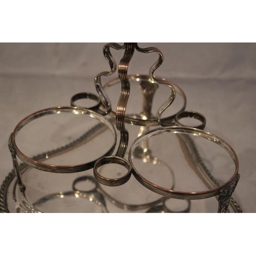 84 - Silver plated wine carrier with 3324 marked on one leg