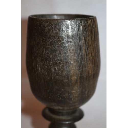 89 - Tactile hand turned vintage wooden Goblet