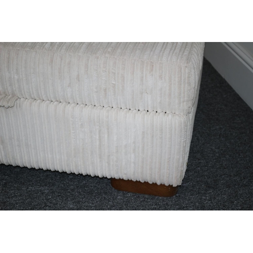 412 - Good size fabric covered footrest/ seat storage box. All funds to The Last Chance Animal Rescue