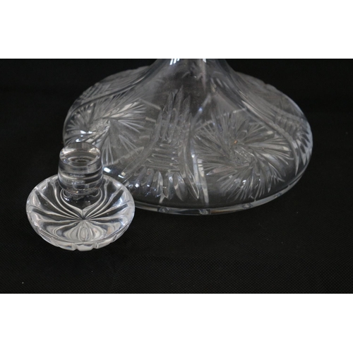 106 - Cut Glass Ships Decanter