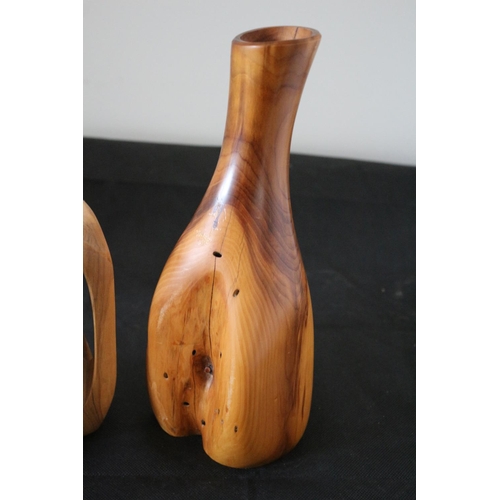 11 - Two Items of Tactile Treen, One Jug and One Vase