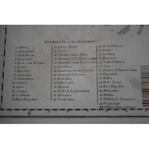 123 - Interesting Geological Map Of Somersetshire. Marked Coloured From Ordnance & Geological Survey Sheet... 