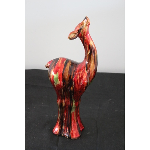 133 - A Multi Coloured Deer Statue