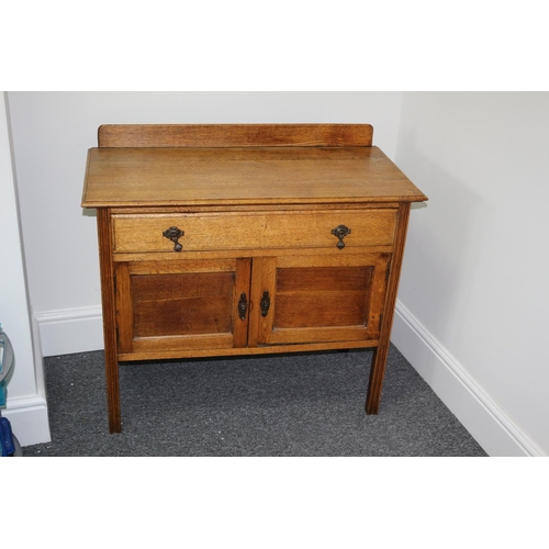 14 - Early 20th Century Wash Stand Cupboard with Drawer and Twin Doors to Front.