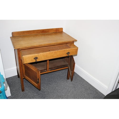 14 - Early 20th Century Wash Stand Cupboard with Drawer and Twin Doors to Front.