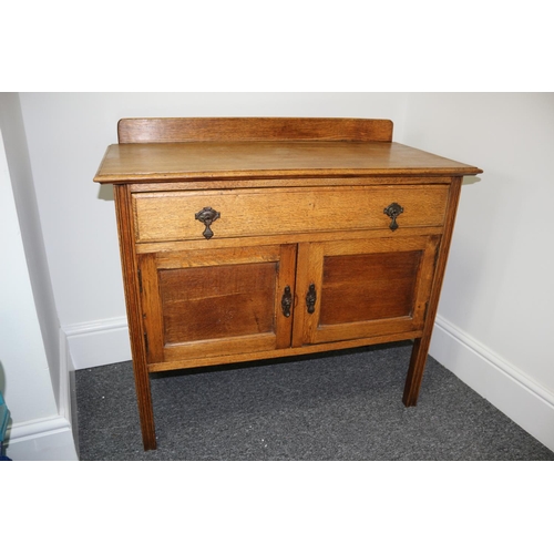 14 - Early 20th Century Wash Stand Cupboard with Drawer and Twin Doors to Front.