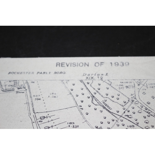 158 - A 1939 Linen backed Ordnance Survey Map of Hempstead in Kent