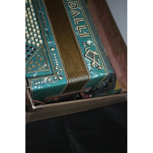 159 - A Very decorative Scandalli accordion, Scott wood Model complete with case but in need of some sligh... 