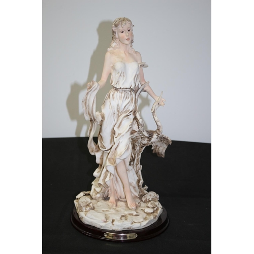 16 - Angelina Collection Figurine with a Crane Bird, has slight damage to toe