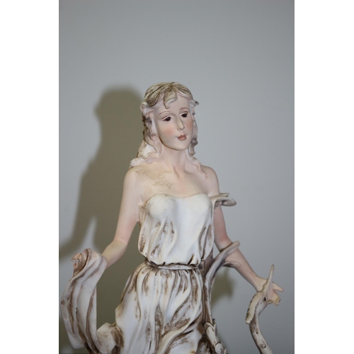 16 - Angelina Collection Figurine with a Crane Bird, has slight damage to toe