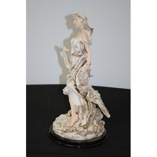 16 - Angelina Collection Figurine with a Crane Bird, has slight damage to toe