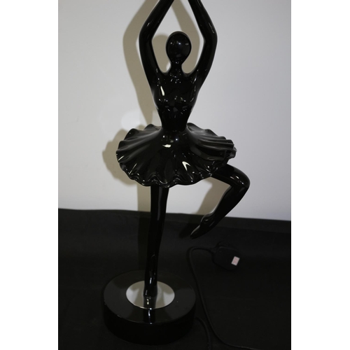 18 - Tall Ballerina Lamp with matching Shade. Has slight damage on leg