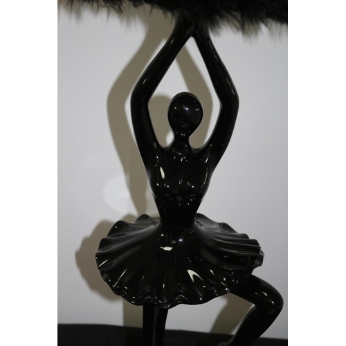 18 - Tall Ballerina Lamp with matching Shade. Has slight damage on leg