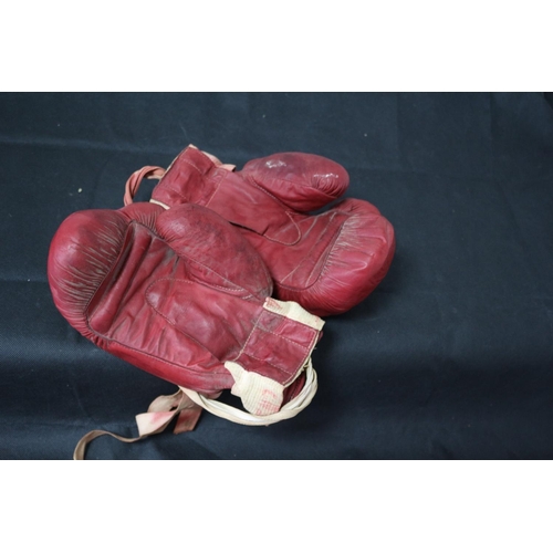 3 - Great Pair of Vintage Red Baily's Glastonbury Boxing Gloves