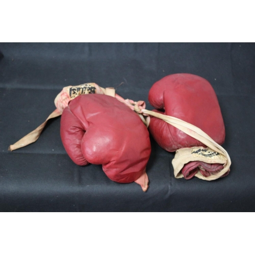 3 - Great Pair of Vintage Red Baily's Glastonbury Boxing Gloves