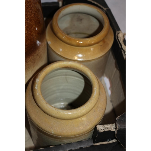 37 - Varied Selection of Stoneware, Including West German Vase which has damage to rim area