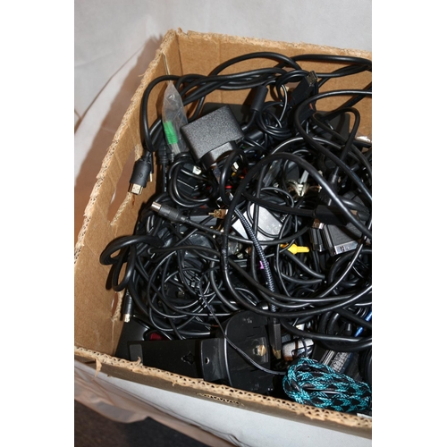 43 - Box Of Many Electrical Cables Of Various Types