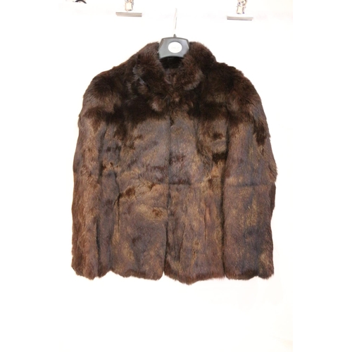 55 - A Cony Soft Fur Ladies Jacket with hook and eye closure unsized