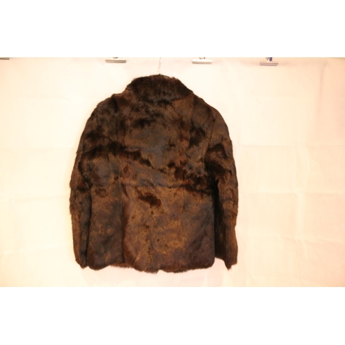 55 - A Cony Soft Fur Ladies Jacket with hook and eye closure unsized