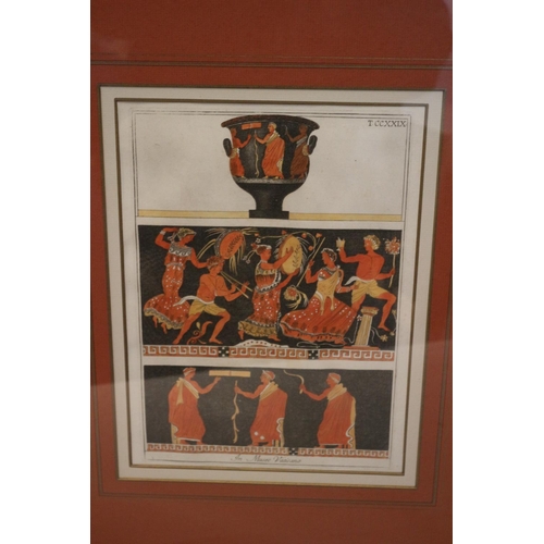 59 - Two  framed and glazed prints depicting Romanesque scene