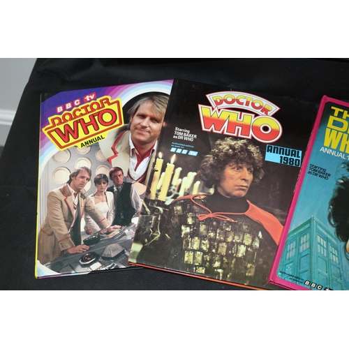 6 - A Collection of Dr Who Annuals Ranging from 1973 to the mid 80's