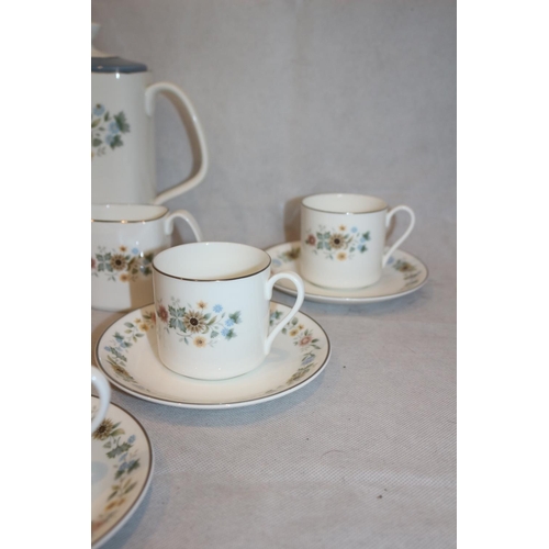 91 - Royal Doulton Pastorale Patterned Coffee Set