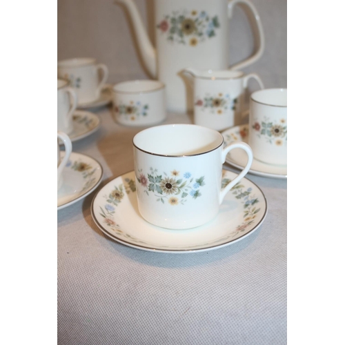 91 - Royal Doulton Pastorale Patterned Coffee Set