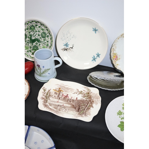 179 - An Eclectic Mix of Assorted Items Including Flatware, Lazey Susan, Plates by Alfred Meakin and a Man... 