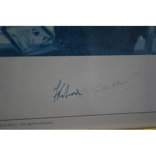 182 - Limited Edition Print of Cricket Interest, Lords 1980 England V's Australia with Signatures