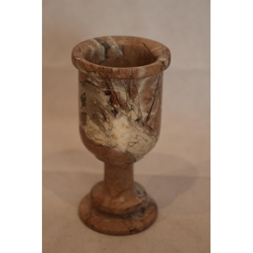 198 - 19th Century 'Grand Tour' Rosa Italian Marble Goblet