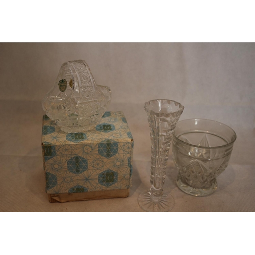 200 - A Selection of Glassware including Bohema Maia Hand Cut Lead Crystal Small Posy Vase