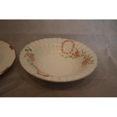 201 - A Royal Crown Bone China Plate Regency Pattern and a Small Wash Bowl and Pitcher