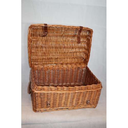 207 - Nice Sized Wicker Basket with Carry Handles