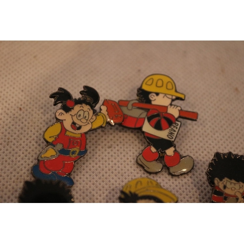 216 - Collectable Dennis The Menace Pin Badges.