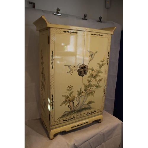 223 - Decorative Cream, (rarer colour), Chinese Lacquered Cabinet