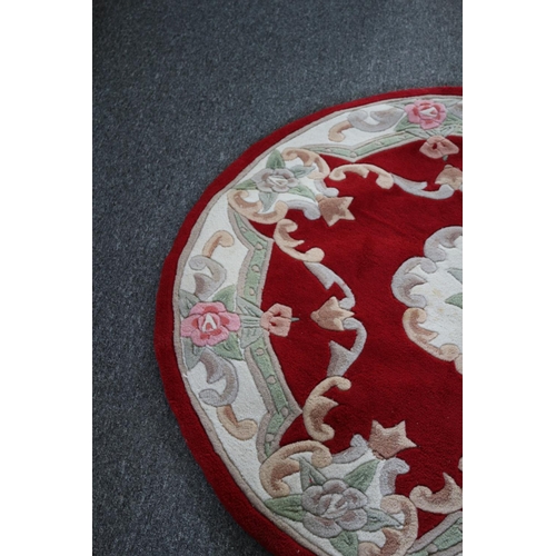 242 - Very Nice Piled Rug with Nice Floral Pattern- 150cm