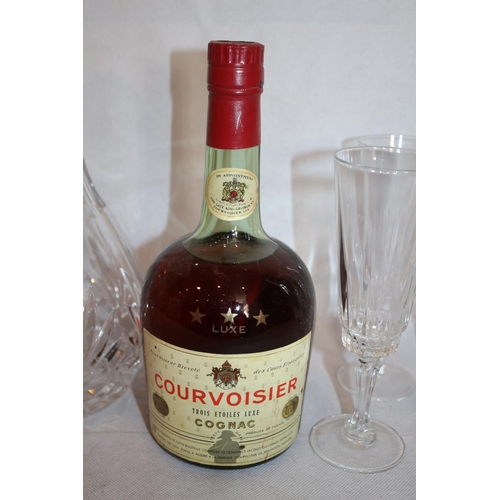 259 - Unopened Vintage Bottle of Courvoisier from late 1960's to early 1970's Complete with decanter  and ... 