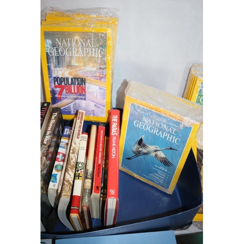 262 - An extremely large Assortment of Books and Magazines Including National Geographic Magazines, Milita... 