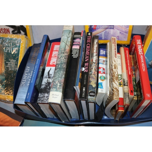 262 - An extremely large Assortment of Books and Magazines Including National Geographic Magazines, Milita... 