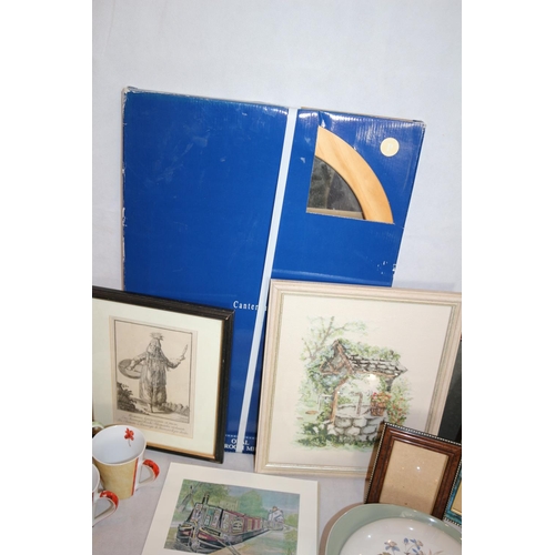 263 - An Eclectic assortment of 78's Records from local shops, China Plates 1 Portmeirion, Pictures in Fra... 