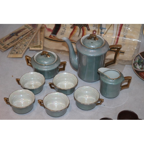 265 - A Large Assorted Lot with an Eastern Theme including Japanese Pottery, Egyptian Items and 4 Collecto... 