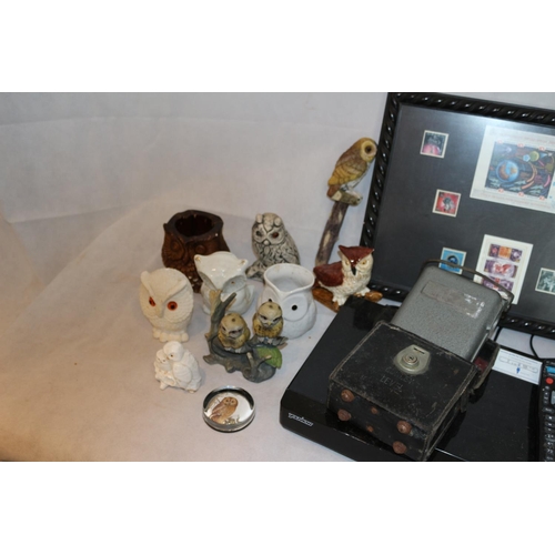 266 - An Eclectic Lot including Vintage Boxed Cowley Level, Framed and Glazed Collection of Russian Stamps... 