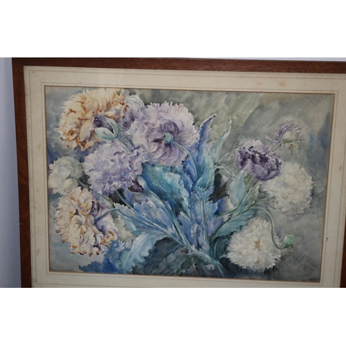 319 - 2 Framed and Glazed Watercolours 1 of Still Life Flowers the other Titled Owarebay and Bantay Bay Si... 