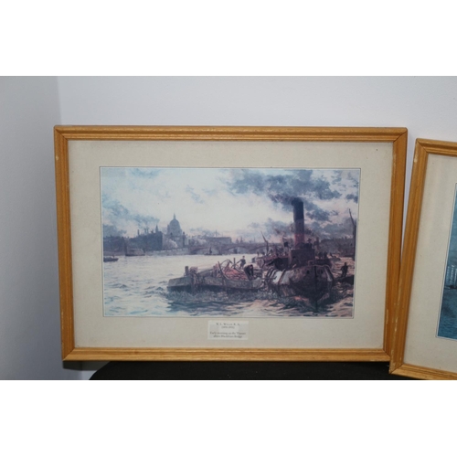 322 - 3 Framed and Glazed Prints with a Nautical Scene