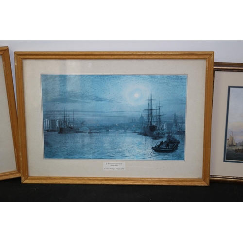 322 - 3 Framed and Glazed Prints with a Nautical Scene