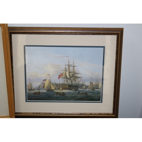 322 - 3 Framed and Glazed Prints with a Nautical Scene