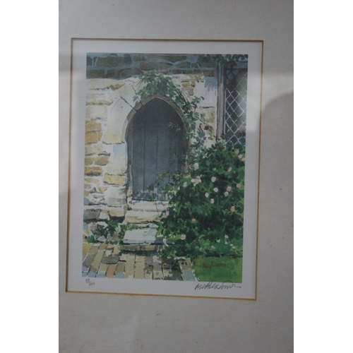 328 - A Framed and Glazed Limited Edition Print 69/550 Titled Door Scotney Castle