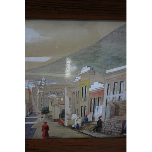 333 - Framed and Glazed watercolour Of an Arabian Street Scene Signed