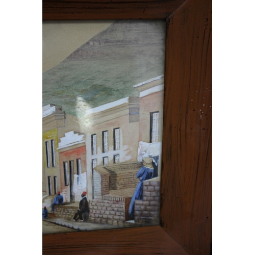 333 - Framed and Glazed watercolour Of an Arabian Street Scene Signed