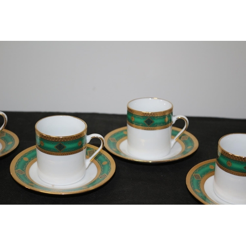 337 - 5 Highly Decorative Japanese Horselane Fine Porcelain Hand Painted with 24ct Gold Plates, Cups and S... 